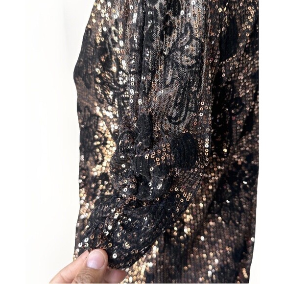 NWT Dear John YAZMINE NOVELTY TOP SPARKLING LILLY SEQUIN SIZE M - Picture 6 of 14